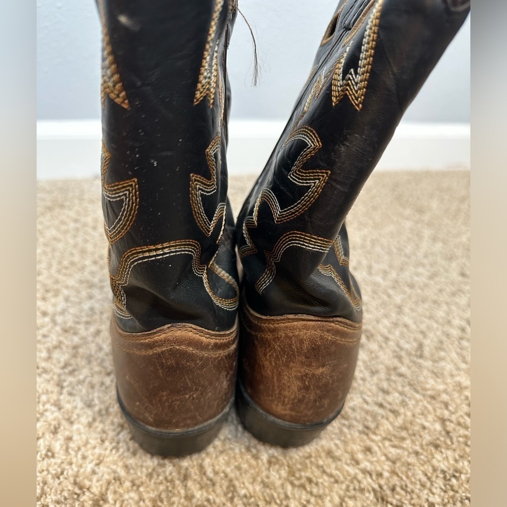 Cody James cowboy boots men’s size 6 black brown leather - Picture 7 of 10